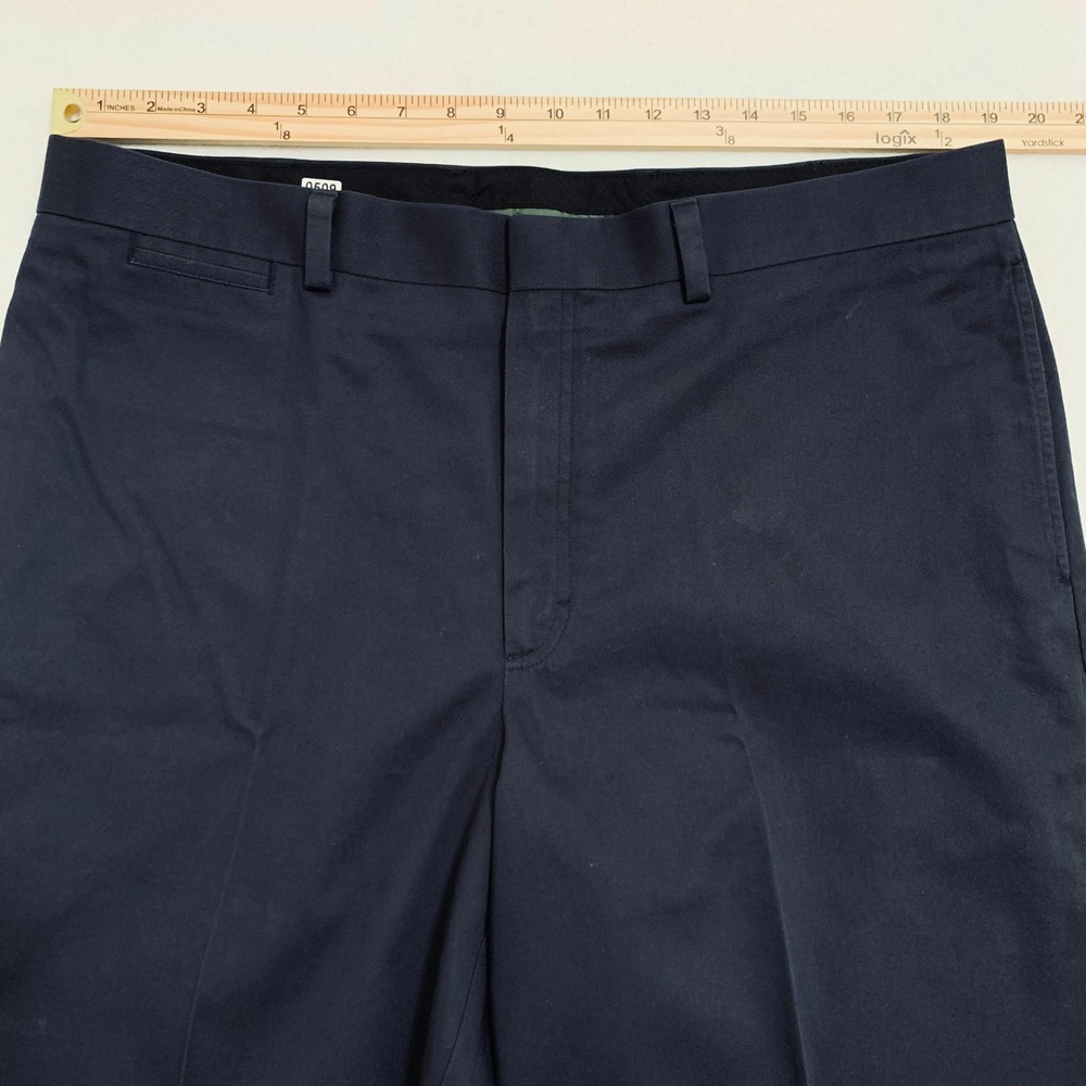 L.L.Bean‎ Men's Classic Fit Flat Front Cotton Chino Pants Navy Blue Size 38x29 - Picture 8 of 11